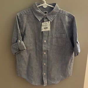 Never worn blue and white pinstripe button down. Boys size 5.
